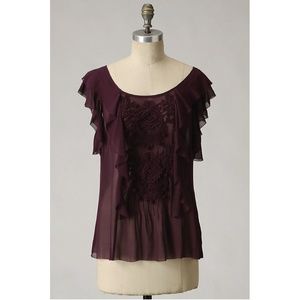 Anthropologie Blackberry Infusion Blouse